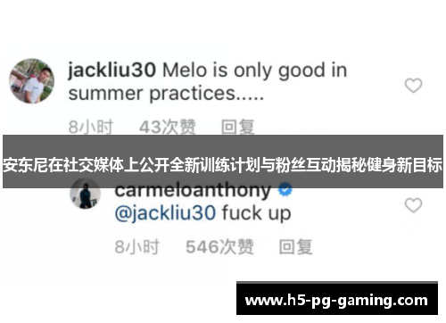 安东尼在社交媒体上公开全新训练计划与粉丝互动揭秘健身新目标 安东尼在社交媒体上公开全新训练计划与粉丝互动揭秘健身新目标