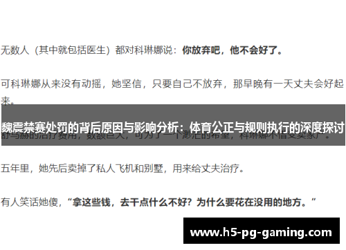魏震禁赛处罚的背后原因与影响分析:体育公正与规则执行的深度探讨 魏震禁赛处罚的背后原因与影响分析:体育公正与规则执行的深度探讨